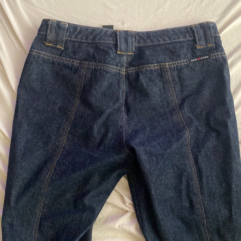 DKNY Low rise dark wash denim pants